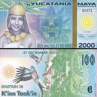 *2000 Soles De Oro Mayan Yucatan 2012 UNC Polymer - Kliknutím na obrázok zatvorte -